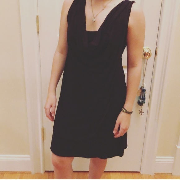 LAmade Faux Wrap Dress Black Small - Picture 2 of 8